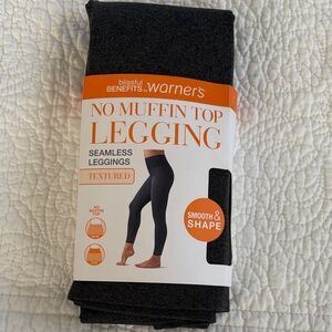 Warner's Textured Grey Seamless Leggings